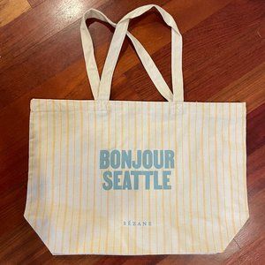 NWOT Sézane Cotton Striped Tote